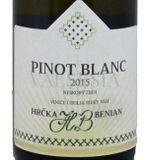 Pinot Blanc 2015, neskorý zber, suché, 0,75 l