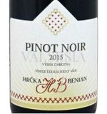Pinot noir 2015, výber z hrozna, suché, 0,75 l