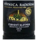 Červený Klevner barrique 2018, D.S.C, akostné víno, suché, 0,75 l