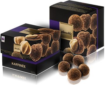 ChocoMe Raffinée - Lieskové orechy z Piemonte pokryté mletou kávou Harrar z Etiópie v orieškovo mliečnej čokoláde, 120g