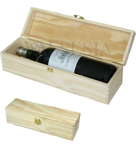 Drevený darčekový obal na víno 1 x 0.75 l