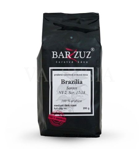 Brazília Santos Aquarela, NY 2, Scr. 17/18, natural, zrnková káva, 100 % arabica, 250 g