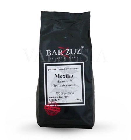 Mexiko Altura EP Genuino Pluma, zrnková káva, 100 % arabica, 250 g