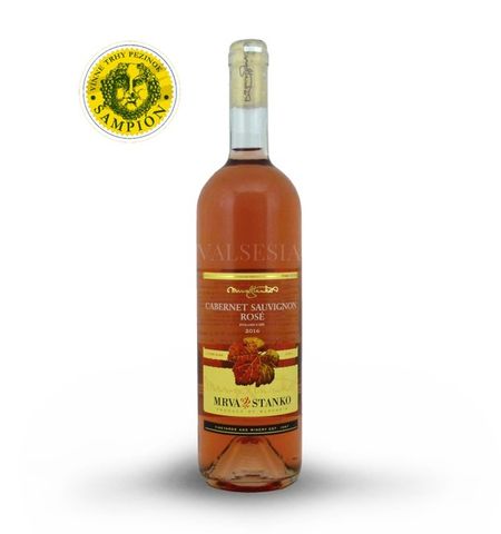 Cabernet Sauvignon rosé - Mojmírovce 2016, akostné víno, polosuché, 0,75 l