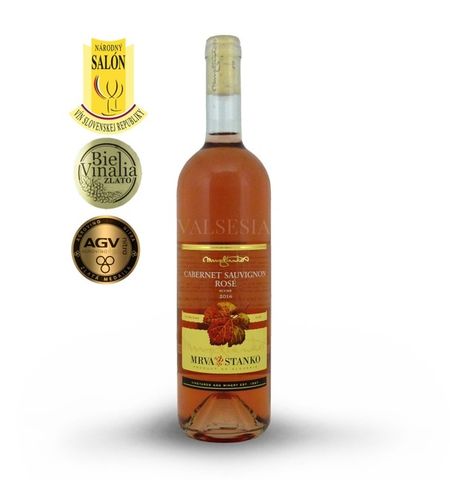 Cabernet Sauvignon rosé - Vinodol 2016, akostné víno, suché, 0,75 l