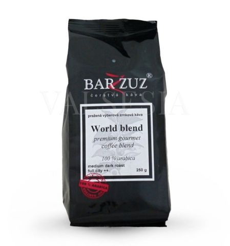 World blend, premium gourmet coffee blend, zrnková káva, 100 % arabica, 250 g